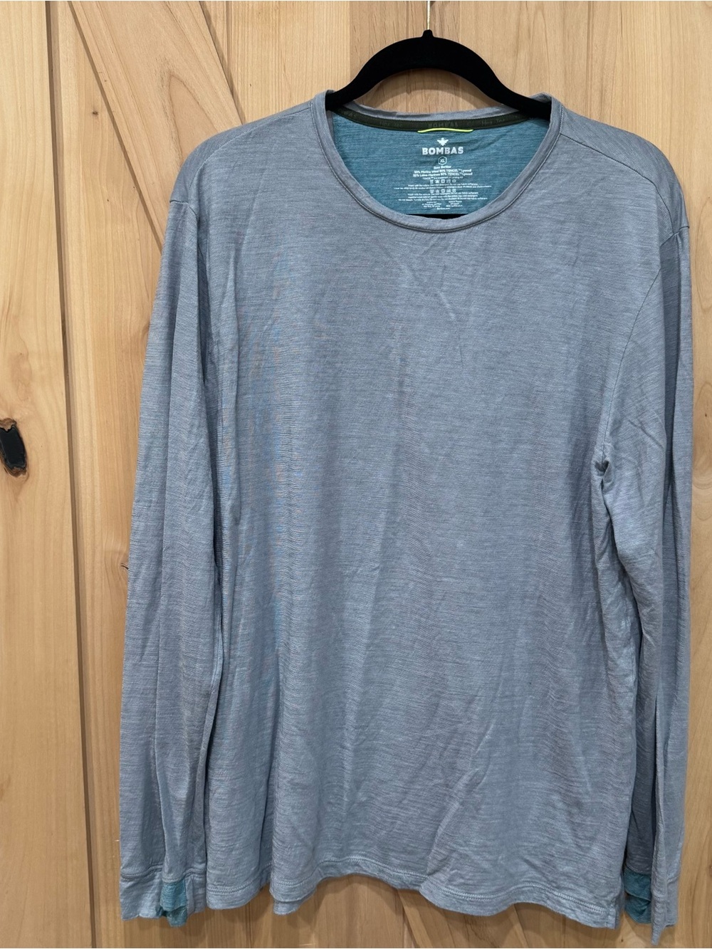 Bombas Merino Wool Crewneck Long Sleeve Shirt Size XL